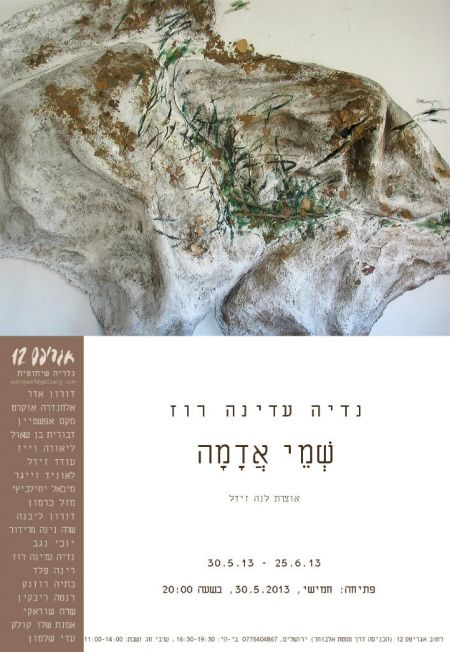 Выставка Нади-Адины Роз, открытие: в четверг, 30.5.2013, в 20:00, в галерее Агрипас 12, Иерусалим