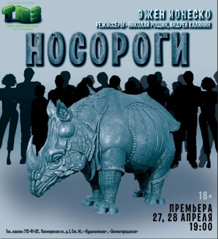 Носороги. Театр юных зрителей имени А. А. Брянцева Носороги. Театр юных зрителей имени А. А. Брянцева