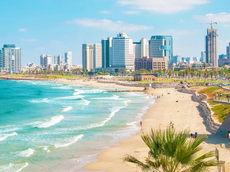 Тель-Авив пляж. Город