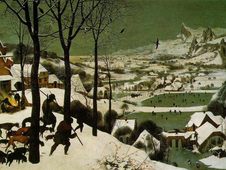 Картина Питера Брейгеля Старшего Охотники на снегу