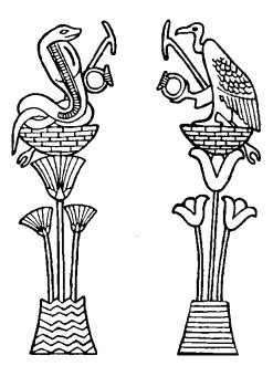 Богини  покровительницы Египта коршун Нехбет и кобра Уаджет 