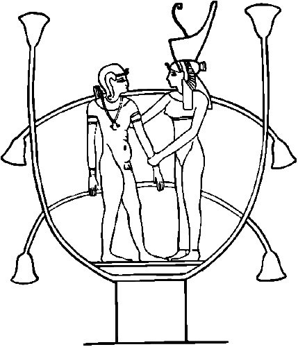 Исида и маленький Гор в папирусном шалаше
